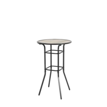 Juego de bar para exteriores de 3 piezas, juego de mesa de bar y sillas para patio, juego de patio de altura de bar - 2 x sillas de bar giratorias, 1 x mesa de bar redonda (tipo madera DPC) - Gris - 1 - Ver 7