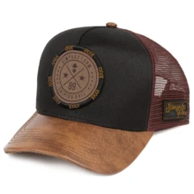 Men's Street Baseball Cap - Black Leather - View 4