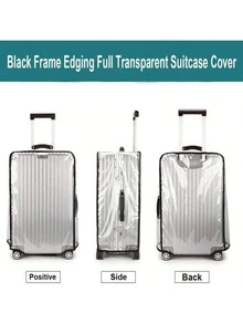 Housse de bagage transparente, boucle et boucle large, épaisse, résistante à l'usure et imperméable. Housse de protection pour bagages en PVC transparent. Housse de protection en plastique imperméable pour bagages et sacs. Accessoire de voyage, convient pour 18 à 30 pouces. Housse de protection pour valise en PVC transparent, accessoire de voyage essentiel pour les vacances, les voyages, les vacances d'été, la rentrée scolaire, les sacs d'école, les accessoires scolaires. - Transparent - Voir 9