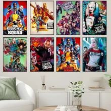 WB 1/10PCS SUICIDE SQUAD Classic Vintage Posters Decoration Painting Wall Art Kawaii Room Decor HD Quality Poster Wall Art Painting Study Nordic Home Decor House Bar Room Wall Decor Movie Figures Home Decoration Painting Wall Art Bedroom Cartoons Decor Wallpaper Wall Bedroom Decoration - Frameless
