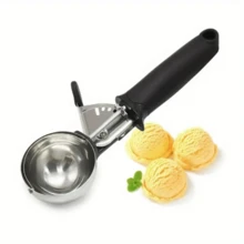 1 pieza Cuchara para helado con aro - Reutilizable, lavable para fiestas, bodas y postres en el hogar - Boleador de melón y raspador de masa moderno, herramienta esencial de cocina - Multicolor - Ver 11