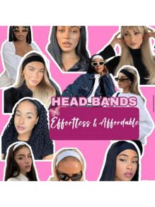 1pc/3pcs Headbands, Solid Color Stretchy Moisture Wicking Sports Headbands For Women,Yoga Running Workout Hair Accessories, Great For Sports Enthusiasts. Men's Solid Color Moisture Wicking Headband, Ideal For Yoga, Running And Other Sports