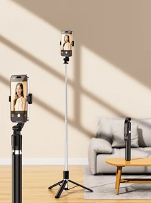 Bastone per selfie senza fili da 1700 mm/67 pollici, treppiede estensibile per smartphone, pieghevole, monopiede stabile per riprese equilibrate, live e selfie, adatto per vacanze estive, viaggi, attività all'aperto, live streaming