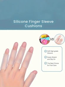 Set de 5 protectores de silicona para dedos que pueden aliviar las grietas en los dedos, las esquinas de los ojos, las ampollas y la protección de los callos - Multicolor - Ver 7