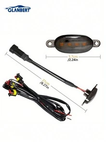 GLANBERT 1 Drag 3/4 Car LED Grid Light 4LED High Brightness Waterproof Amber Off-Road Vehicle Warning Light Pickup Truck Modified Lighting Light - Multicolor - View 3