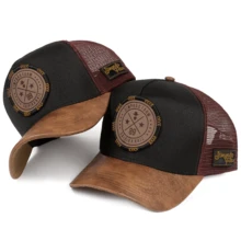 Men's Street Baseball Cap - Black Leather - View 5