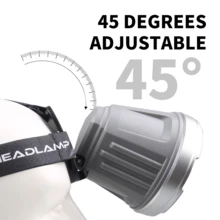 Linterna frontal para campamento al aire libre con batería incorporada, luz balanceada, reflector, luz blanca/amarilla, larga duración de la batería, luz brillante para pesca nocturna, campamento, supervivencia