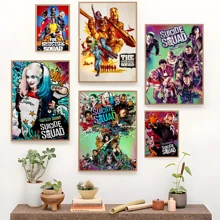 WB 1/10PCS SUICIDE SQUAD Classic Vintage Posters Decoration Painting Wall Art Kawaii Room Decor HD Quality Poster Wall Art Painting Study Nordic Home Decor House Bar Room Wall Decor Movie Figures Home Decoration Painting Wall Art Bedroom Cartoons Decor Wallpaper Wall Bedroom Decoration - Frameless