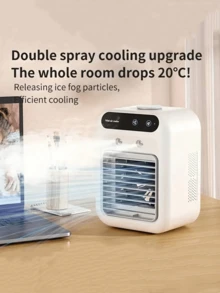 1 Portable Air Conditioner Fan Humidifier Diffuser, Mini Evaporative Air Cooler, Office Humidifier Cooling, Bladeless Desk Fan, With Rechargeable 1800mAh Battery, Misting Cooling Device, Air Conditioner Fan, Suitable For Home And Office