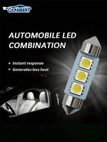 GLANBERT 42pcs-Pack Car LED Combo Set T10 Width Indicator Light Side Wedge 31mm 36mm 41mm License Plate Light Double Tip Reading Light Interior Door Light 6000K White LED Bulb