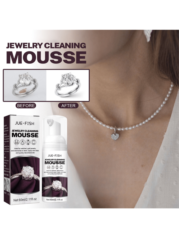 60ml Jewelry Cleaning Mousse, Watch Band Cleaner, Gold Diamond Ring Jewelry Stain Remover And Cleaning Agent