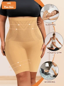 MEIYATING Slip modellanti senza cuciture in vita alta, taglie forti, per il controllo dell'addome, tipo pantaloncino per donna