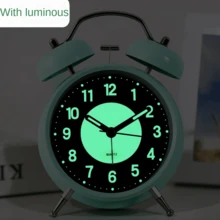 Đồng hồ báo thức bằng kim loại dành cho học sinh có chuông lớn để đánh thức những người ngủ say, thích hợp cho phòng khách, đầu giường và phòng ngủ, trang trí phòng quản lý thời gian, đồng hồ kỹ thuật số, trang trí phòng ngủ, trang trí ký túc xá, trang trí trường học, bất ngờ khi đến trường - Nhiều màu - Xem 1