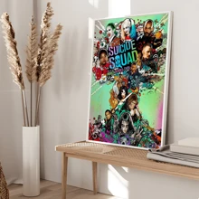 WB 1/10PCS SUICIDE SQUAD Classic Vintage Posters Decoration Painting Wall Art Kawaii Room Decor HD Quality Poster Wall Art Painting Study Nordic Home Decor House Bar Room Wall Decor Movie Figures Home Decoration Painting Wall Art Bedroom Cartoons Decor Wallpaper Wall Bedroom Decoration - Frameless