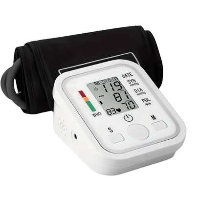 1pc Blood Pressure Monitor, Household Automatic Blood Pressure Measuring Instrument, Arm-Type Blood Pressure Monitor, Neutral English Blood Pressure Monitor USB Plug-In Use-This Tool Does Not Include Batteries!