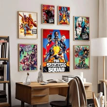 WB 1/10PCS SUICIDE SQUAD Classic Vintage Posters Decoration Painting Wall Art Kawaii Room Decor HD Quality Poster Wall Art Painting Study Nordic Home Decor House Bar Room Wall Decor Movie Figures Home Decoration Painting Wall Art Bedroom Cartoons Decor Wallpaper Wall Bedroom Decoration - Frameless