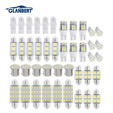 GLANBERT 42pcs-Pack Car LED Combo Set T10 Width Indicator Light Side Wedge 31mm 36mm 41mm License Plate Light Double Tip Reading Light Interior Door Light 6000K White LED Bulb