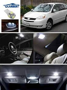 GLANBERT 13pcs/Set LED Lights White T10 Car Interior Light Bulb Reading Light 31mm Map Dome License Lamp