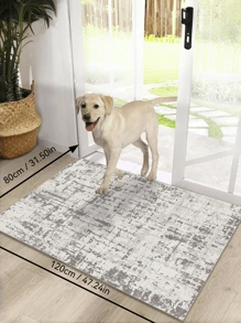 1 szt. Nowoczesny prosty szary komfortowy dywanik, dywan o dużym natężeniu ruchu, odpowiedni do sypialni, salonu, biura i wycieraczki, antypoślizgowy, zmywalny i nadający się do prania w pralce, dekoracja pokoju, prezent na parapetówkę