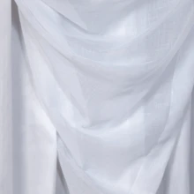 Linen Gauze Voile Curtain CHOOSE SIZE With Microfiber Lining For Rod - Blanco - Ver 4