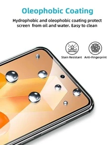 4pcs Full Coverage Tempered Glass Screen Protector, Suitable For Infinix And Other Phone Models, Anti-Fingerprint, Anti-Scratch, Easy To Install - Clear - View 2