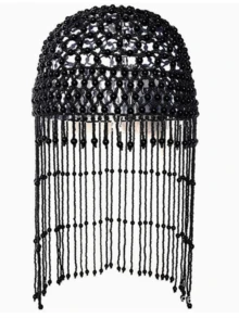 1件女士复古手工镂空装饰发箍，带珍珠流苏，优雅风格，适合拍照、新娘、舞台表演、睡眠发箍 - 其他帽子 - 查看 3