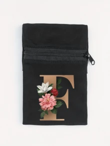 Fashionable New Floral Letter Printed Zipper Wrist Wallet - Girl's Portable Arm Phone Bag And Mini Coin Purse, Outdoor Sports Elastic Running Storage Arm Bag, Anti-Theft Key Hand Card Bag, Suitable For Sports And Travel - Multicolor - View 54