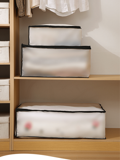 1 PEZZO Borsa per conservazione di indumenti in PEVA con finitura opaca, alta capacità, impermeabile, antipolvere e anti-umidità, per vestiti, coperte, piumoni, giocattoli, organizzatore per armadio domestico, conservazione e organizzazione salvaspazio per armadio, camera da letto, casa, accessori da camera