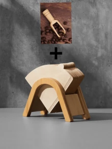 Bamboo Coffee Filter Holder Coffee Paper Storage Rack Coffee Filter Paper Container Stand Filter Paper Holder Back To School - Bamboo Wood Color - View 10