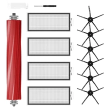 Ersatzteile kompatibel mit Roborock Q7, Q7+, Q7 Max, Q7 Max+ Saugroboter, Zubehör wie abnehmbare Bürste/Hauptbürste/Rollerbürste, Seitenbürste, HEPA-Filter, Wischtuch/Wischfaser