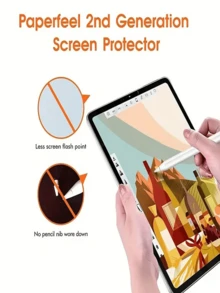 2pcs Matte Paper Screen Protector Compatible With IPad Anti-Scratch, Ultra-Clear, Compatible With Apple Pencil, Anti-Glare, Sensitive Touch, For Office/Drawing, Writing Like On Paper Gift For Birthday, Family, Friends Pad Screen Protector, Pad Accessories Waterproof Shockproof Anti-Fall Anti-Fingerprint Full Cover
