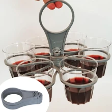 1/2/3pcs Plastic Multi-Cup Carrier Caddy For Coffee Beer Beverages, Portable 6-Slot Rotating Folding Beverage Holder Group Gatherings, Adjustable Travel Drink Carrier Organizer, Portable For Outdoor Parties Use And Holiday Travel