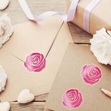 10Pcs Cute Cartoon Rose Sticker Labels, Multi-Functional Office Stationery Decoration, And Sealing Stickers All In One Stop, Creating A Super Cute And Fun Atmosphere - Multicolor - View 4