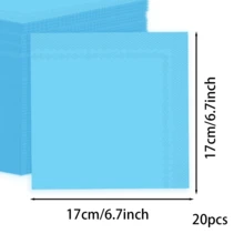 20 piezas/Paquete Pañuelos de papel desechables, adecuados para uso diario - Azul oscuro - Ver 2