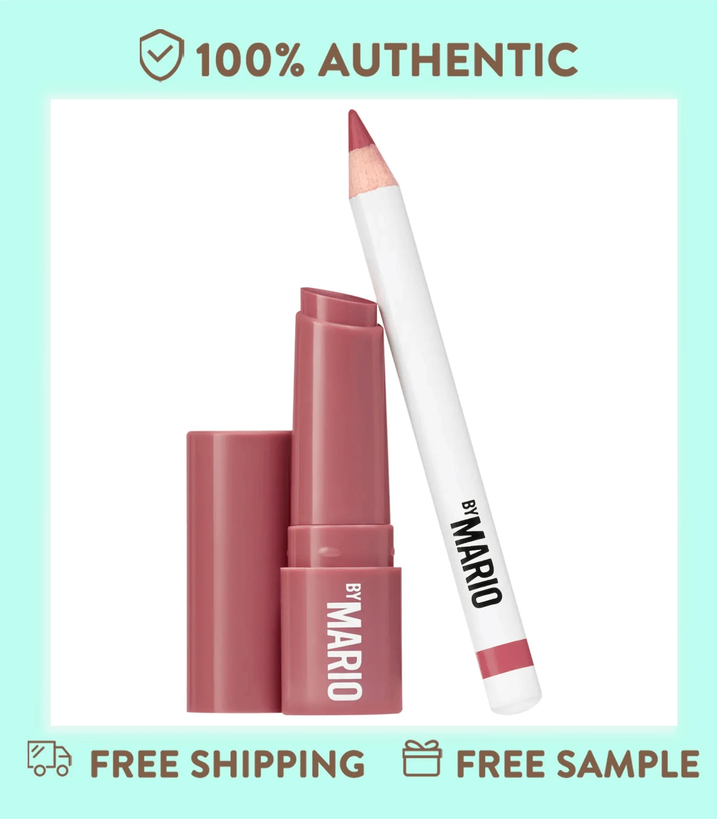 Makeup By Mario Makeup By Mari O MAKEUP BY M A R I O "Dream Lip Kit" LIFTED LIPS,Mini Lip Plumper Rosewood Glow & Rich Mauve Suede Pencil 0.03oz Each - 0,03 oz *2/Son dưỡng môi màu Rosewood Glow/Bút kẻ môi màu Rich Mauve - Xem 1