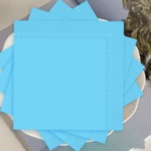 20 piezas/Paquete Pañuelos de papel desechables, adecuados para uso diario - Azul oscuro - Ver 1