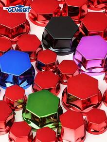 GLANBERT Upgraded Version 30pcs/Set Motorcycle Screw Cover Decorative Motorbike Accessories Plastic Kit Head Parts Nuts Styling Cover - Red - View 6