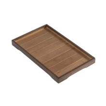 Japanese Style Bamboo Tray Rectangular Home Breakfast Tray With Tea, Cupplates, Cakes, Bread, Coffee, Tea Sets, Barbecue Plates - Brown - View 5