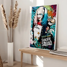 WB 1/10PCS SUICIDE SQUAD Classic Vintage Posters Decoration Painting Wall Art Kawaii Room Decor HD Quality Poster Wall Art Painting Study Nordic Home Decor House Bar Room Wall Decor Movie Figures Home Decoration Painting Wall Art Bedroom Cartoons Decor Wallpaper Wall Bedroom Decoration - Frameless