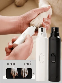1pc Electric Pet Nail Grinder, Cats & Dogs Electric Nail Trimmer, Convenient & Portable Pet Grooming Tool, Suitable For Small To Medium Pets Such As Cats, Dogs, Squirrels, Requires 2 AAA Batteries - Multicolor - View 1