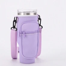 40盎司保温杯套、带手柄的水壶袋、不粘氯丁橡胶瓶套、运动登山杯套、返校用品 - 多色 - 查看 14