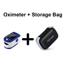 Oxímetro de pulso de dedo, Monitor de frecuencia cardíaca, Monitor de Spo2 con cordón y estuche de almacenamiento
