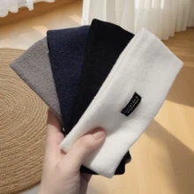 4条装弹力针织宽发带，休闲运动发带，适合秋冬季节，可作头巾、发饰、女士度假装扮配饰，优雅围巾，柔软头巾 - 彩色 - 查看 15