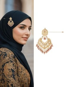 1 Peça Broche de Metal Vintage e Luxuoso #63, Estilo Real em Formato Assimétrico para Mulheres, Acessório de Moda Elegante