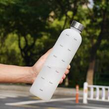 1 1000ML Household Space Cup, Portable Outdoor Large-Capacity Personalized Frosted Sports Water Cup, Plastic Cup, High-Temperature Resistant Anti-Drop Sports Water Cup, Women's Large-Capacity Portable Sealed Water Cup Travel Water Cup