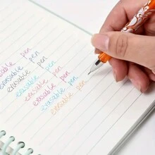 24/36/48 Stücke löschbarer Fineliner Set, 8 Farben, nachfüllbar, tragbarer Clip Schreibstift, ultra-feiner Spitze, runder Kunststoffkörper, Schnappverschluss, perfekt für Schule und Bürobedarf, Geschenke zur Einschulung