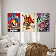 WB 1/10PCS SUICIDE SQUAD Classic Vintage Posters Decoration Painting Wall Art Kawaii Room Decor HD Quality Poster Wall Art Painting Study Nordic Home Decor House Bar Room Wall Decor Movie Figures Home Decoration Painting Wall Art Bedroom Cartoons Decor Wallpaper Wall Bedroom Decoration - Frameless