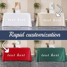 Customize Personalized Tablecloths, Text Printed Tablecloths, Birthday Gifts, Home Decoration Personalized Gifts, Charity Exhibition Tablecloths, DIY Tablecloths, Customize Your Exclusive Designs, Party Gifts, Text Customization, Multi-Color Options, Father's Day, Mother's Day, Halloween, Christmas