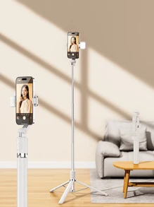 Bastone per selfie senza fili da 1700 mm/67 pollici, treppiede estensibile per smartphone, pieghevole, monopiede stabile per riprese equilibrate, live e selfie, adatto per vacanze estive, viaggi, attività all'aperto, live streaming