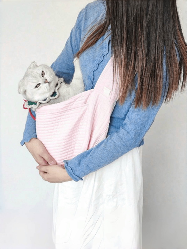 PETSIN Large Pet Carrier Tote Bag For Cats, Handheld & Shoulder Strap Design, Suitable For Small Dogs And Teddy Bears, Canvas Material